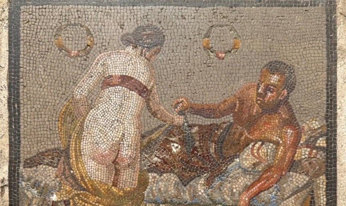 Pompeya recupera un mosaico romano robado durante la Segunda Guerra Mundial