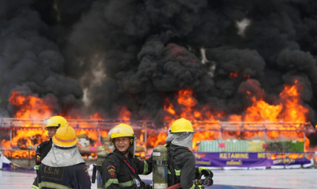 Myanmar quema drogas confiscadas por valor de unos $300 millones