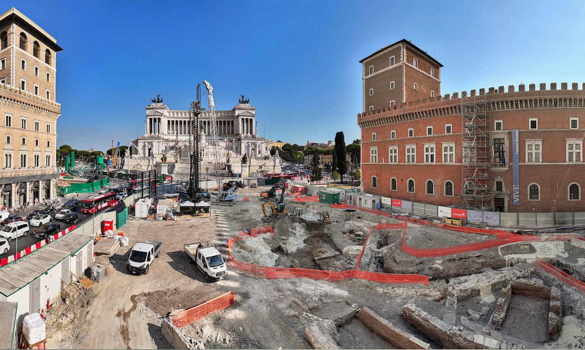Hallan viviendas romanas y hornos de cal medievales en las obras del metro de Roma