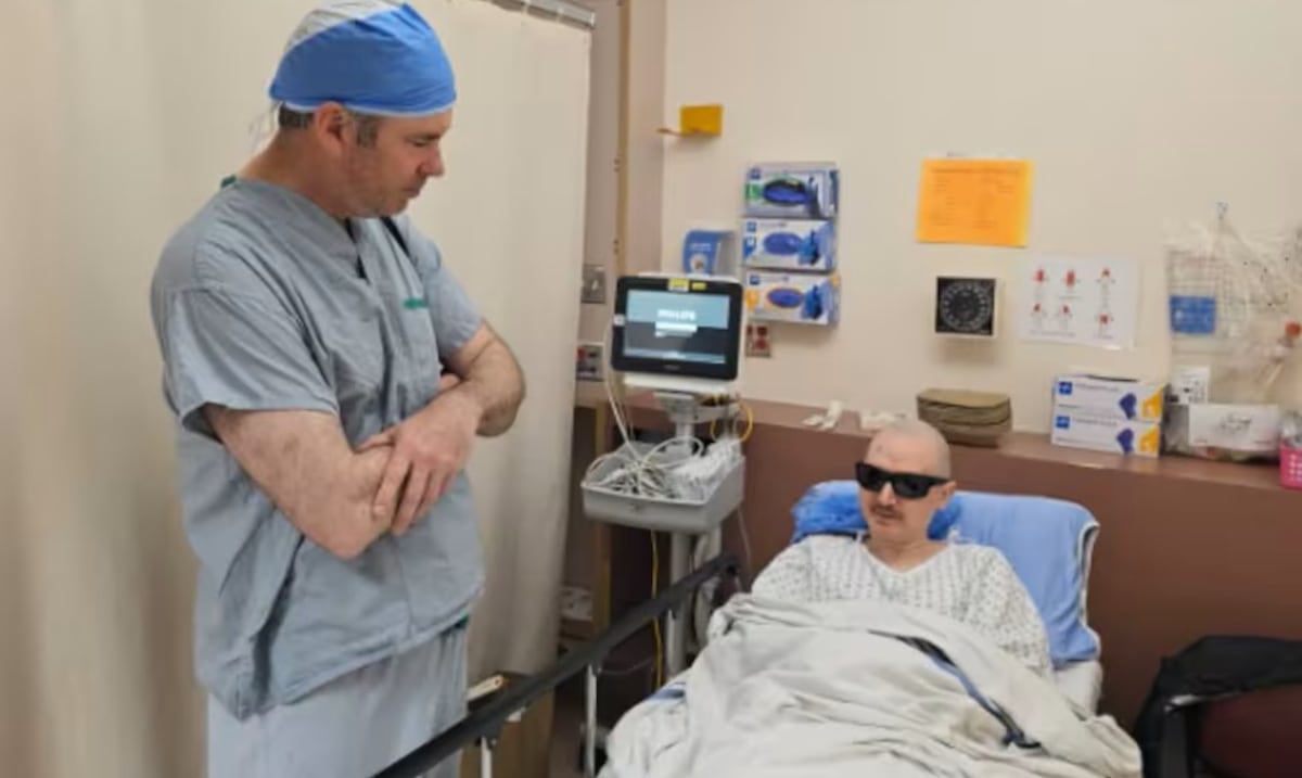 “Parecía ciencia ficción”: hombre en Canadá se somete a operación poco común para recuperar su visión
