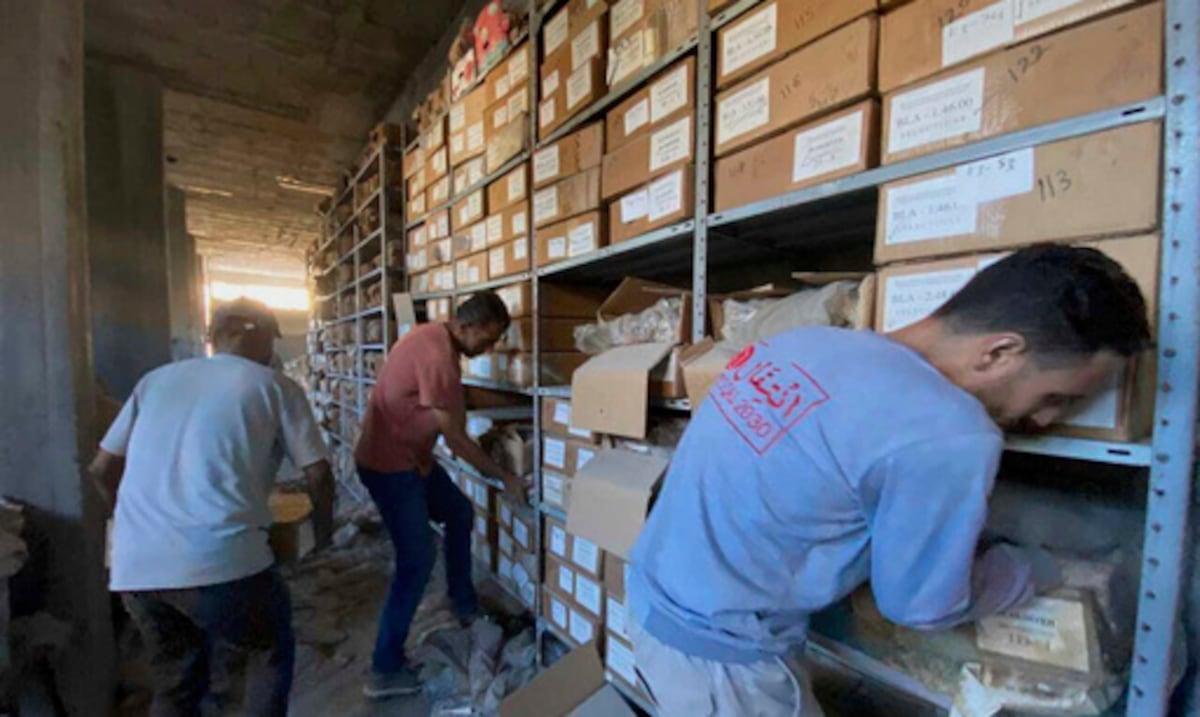 Rescate apresurado salva piezas arqueológicas de Gaza antes de un ataque israelí a un almacén