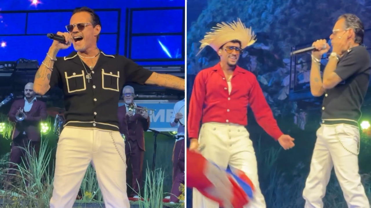 Bad Bunny y Marc Anthony cantan “Preciosa”: así lo hicieron
