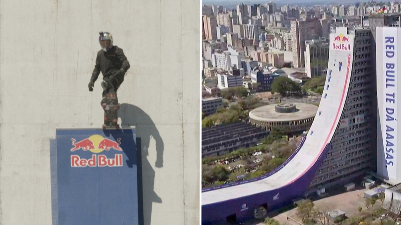 Patinador rompe dos récords mundiales en la rampa más alta del mundo