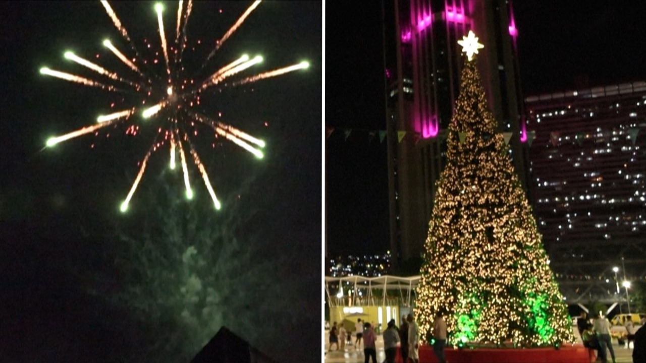 Con fuegos artificiales, música y luces: así fue el encendido navideño en Venezuela