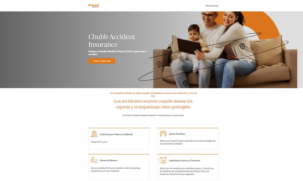 En alianza, Oriental Insurance y Chubb Insurance lanzan seguro de accidentes personales 100% digital