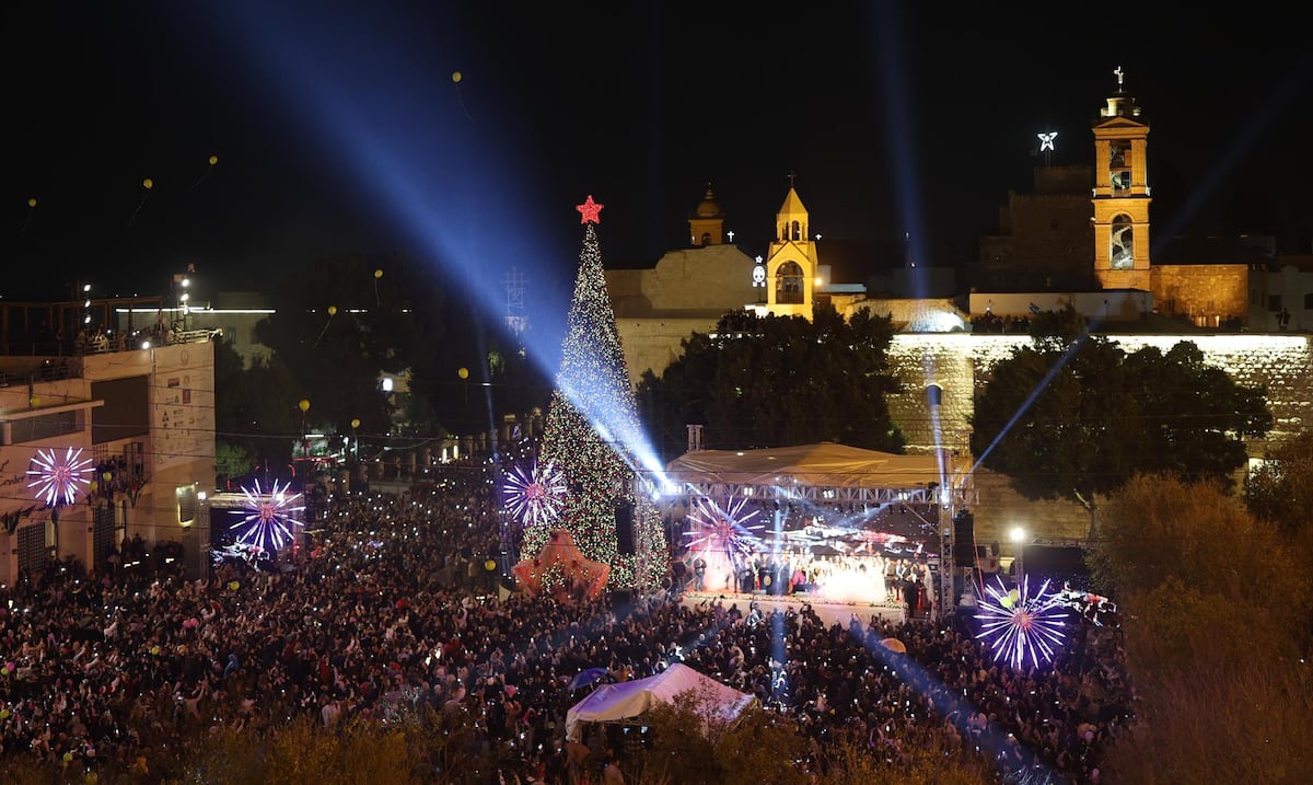 Las celebraciones navideñas vuelven a Belén tras dos años de guerra en Gaza