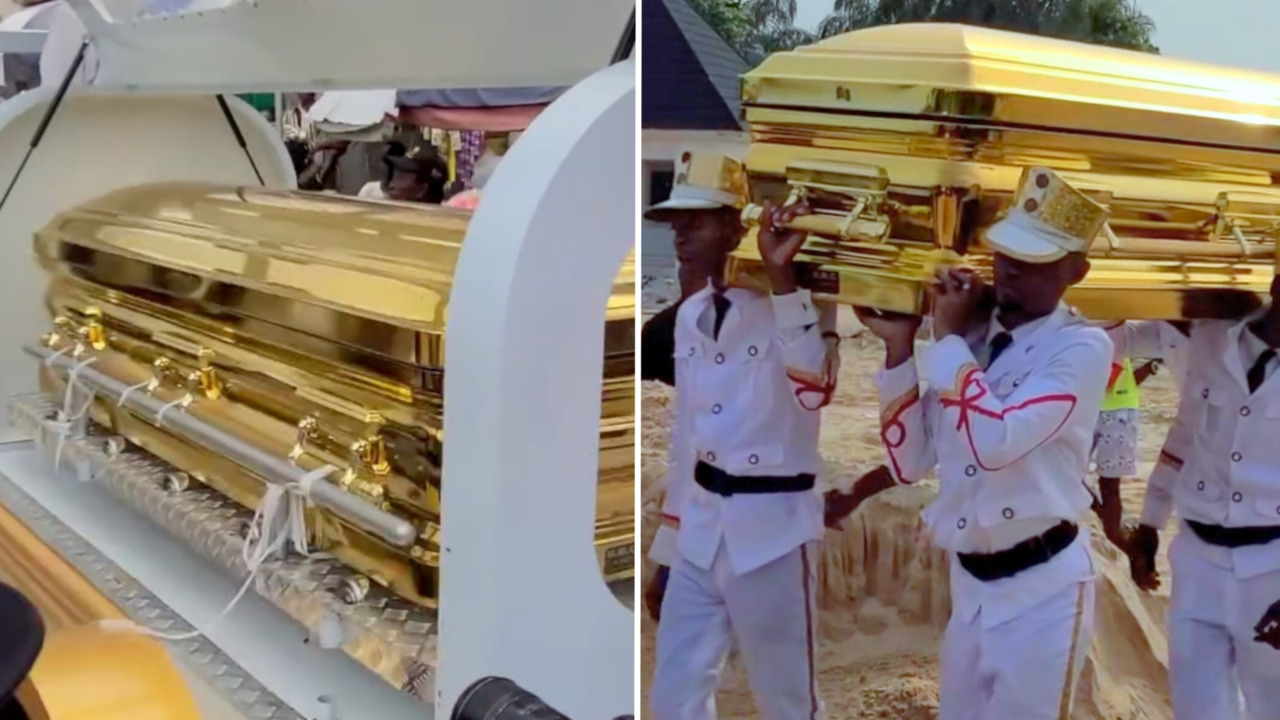 Profeta entierra a su madre en ataúd de oro