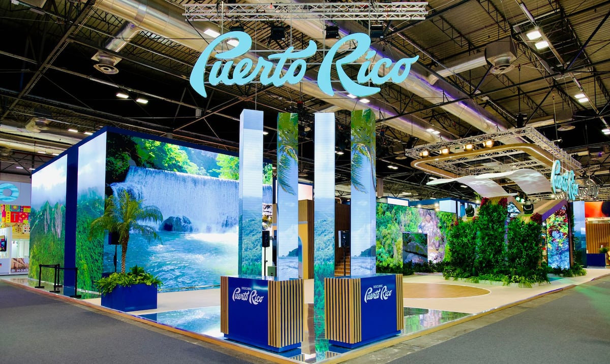 Así se ve el exhibidor de Puerto Rico en la Feria Internacional de Turismo 2026