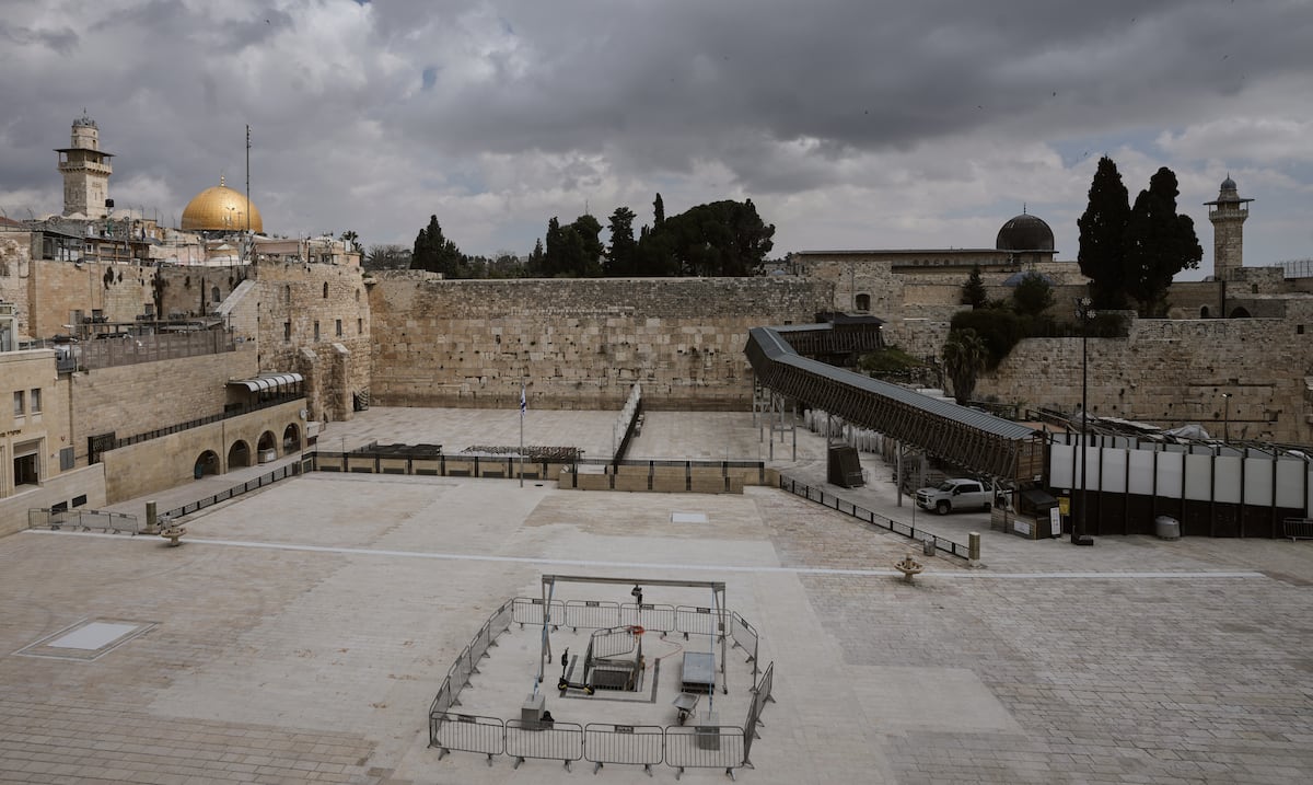 Vacías las calles de Jerusalén: canceladas las ceremonias multitudinarias de Semana Santa y Pascua judía por la guerra de Irán