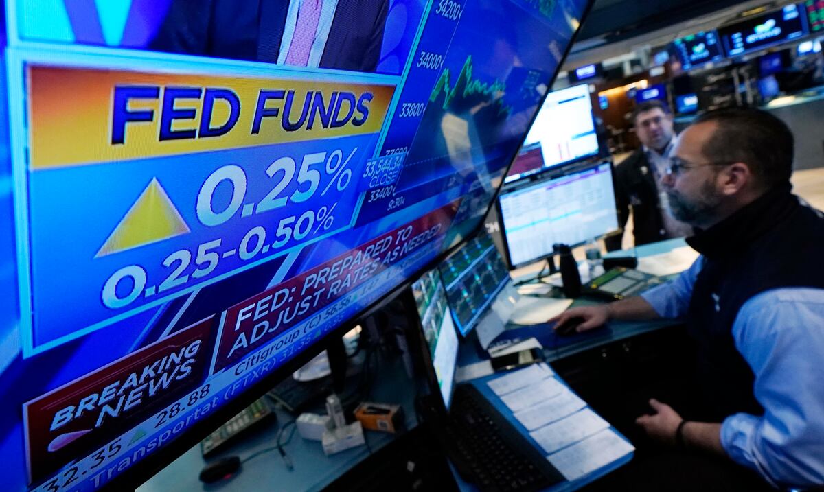 Los precios de las acciones en Wall Street vuelven a caer al asomarse otro aumento en las tasas de interés
