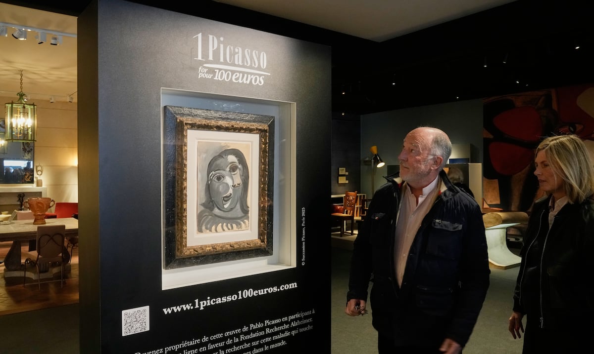 Parisino gana una obra de Picasso de $1 millón con un boleto para una rifa de $117