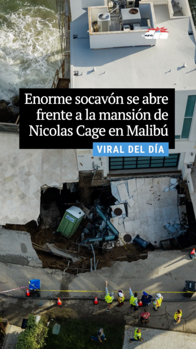Enorme socavón se abre frente a la mansión de Nicolas Cage en Malibú