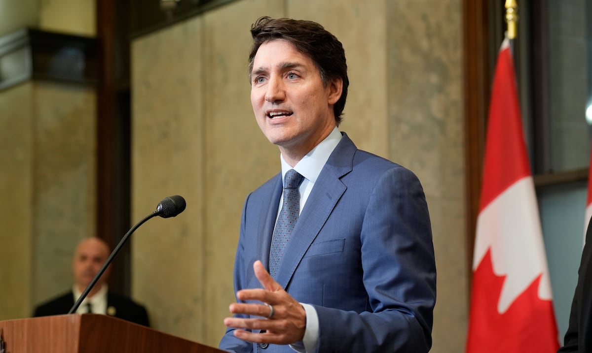Un patriótico Justin Trudeau envía un último mensaje como primer ministro canadiense