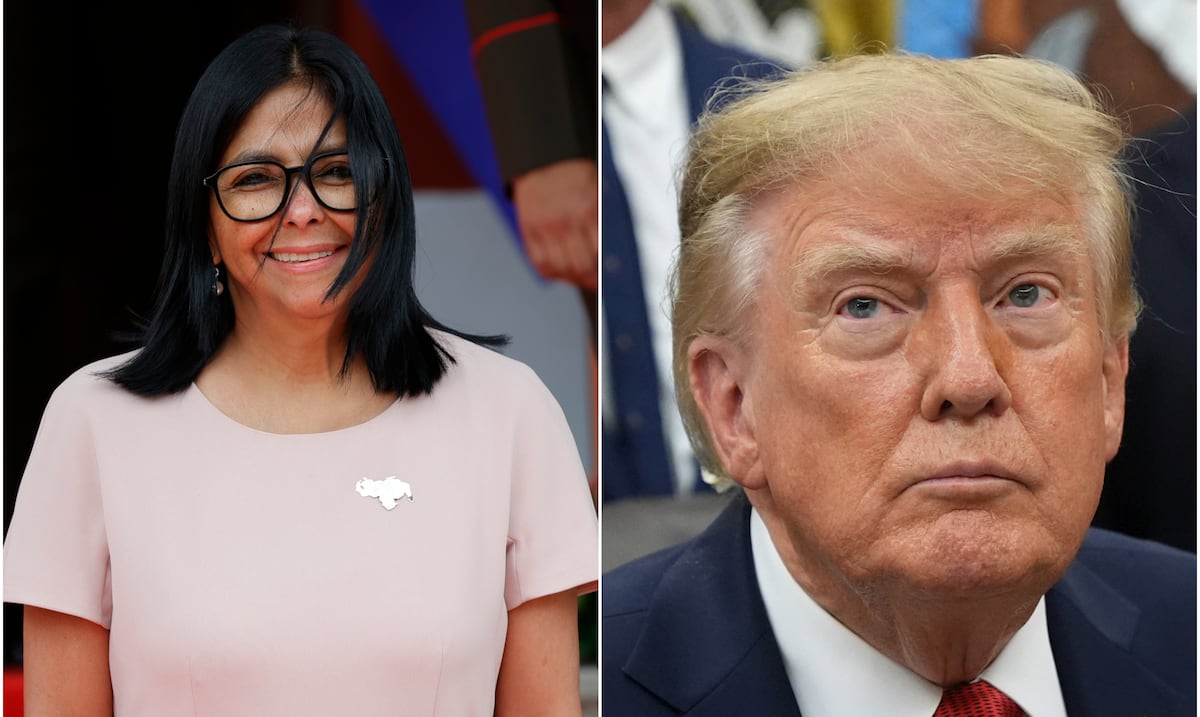 Delcy Rodríguez y Donald Trump, a un día de un histórico encuentro