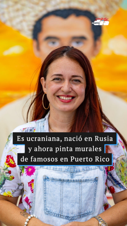 Es ucraniana, nació en Rusia y ahora pinta murales de famosos en Puerto Rico