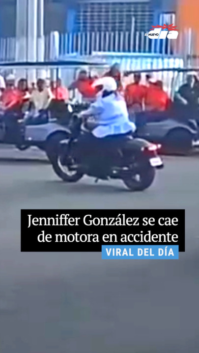 Jenniffer González se cae de motora en accidente