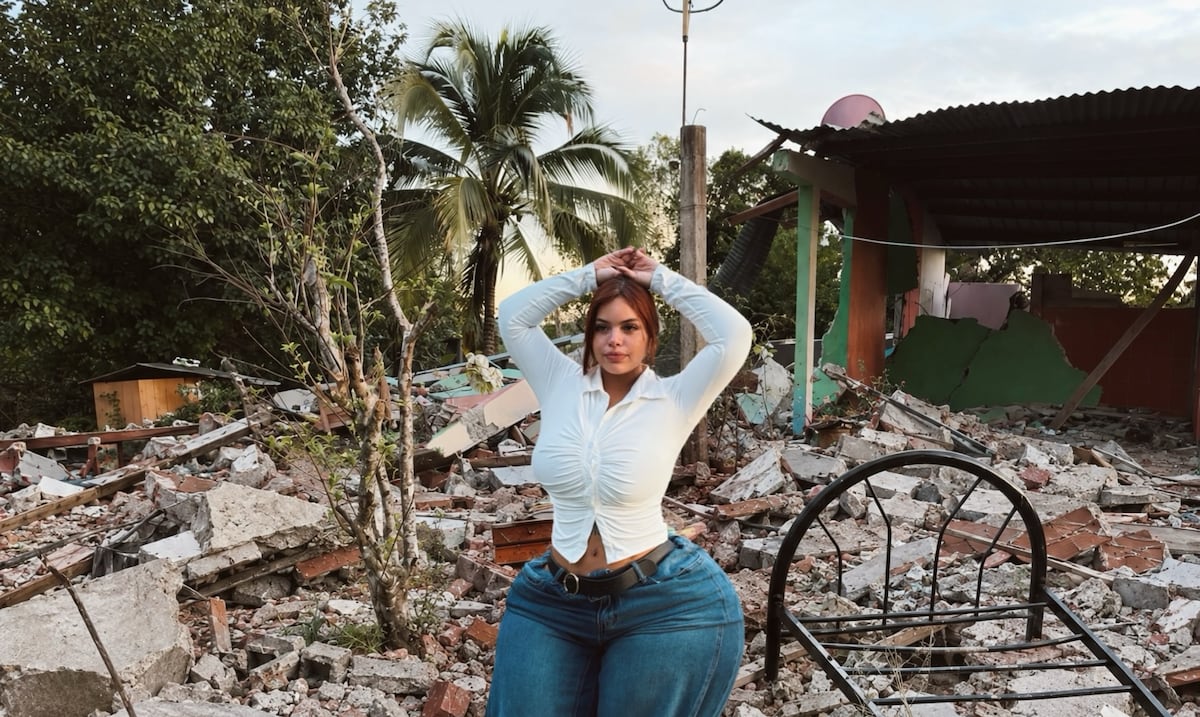 Gracie Bon desata críticas por posar frente a los escombros del sismo en Panamá