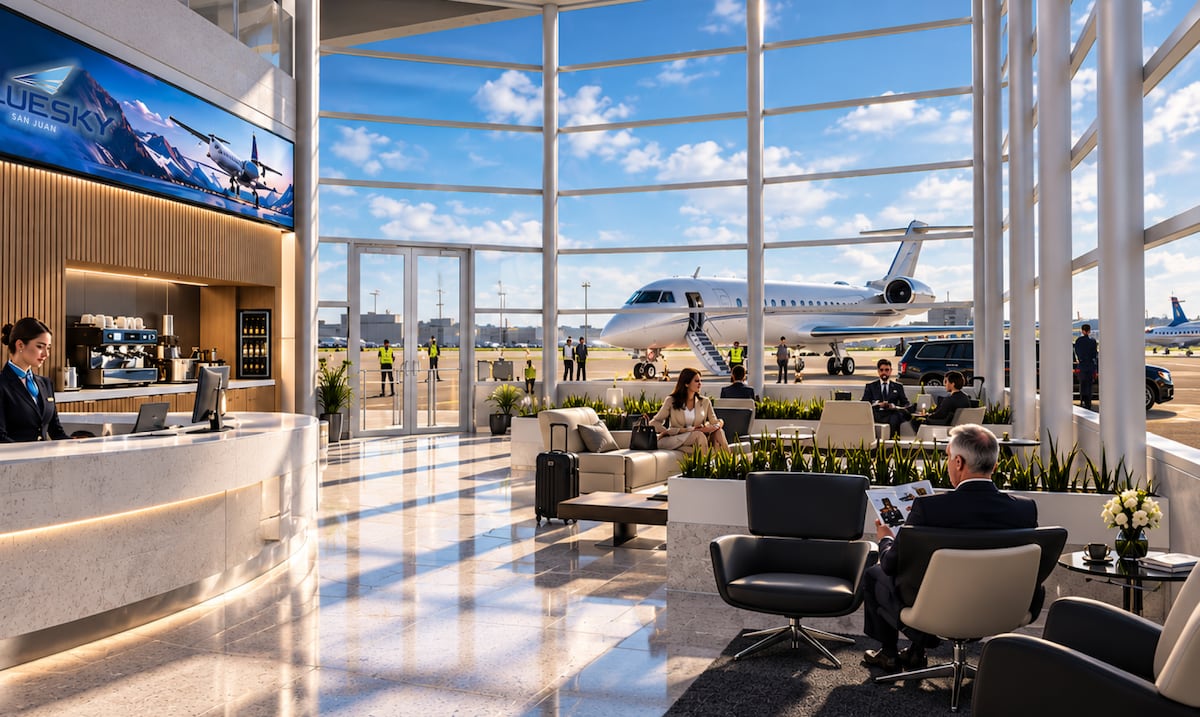 Con fecha el ambicioso proyecto de aviación privada BlueSky en el Luis Muñoz Marín