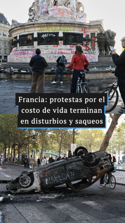 Francia: protestas por el costo de vida terminan en disturbios y saqueos